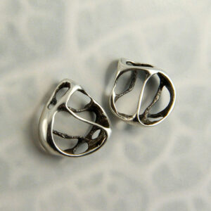 Silver Organic Earrings