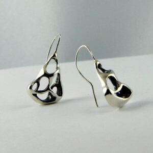 Silver Drop Earrings Organic