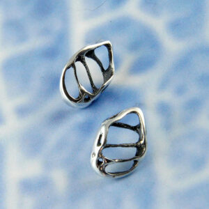 Bones Silver Earrings