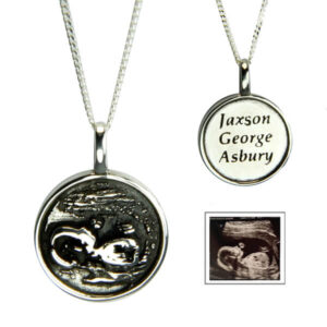 New mom gift, Baby Ultrasound Picture Silver Necklace, Silver Keepsake, Pregnancy Annoucement