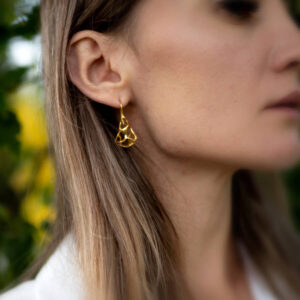 Elegant Gold Organic Earrings