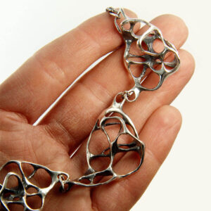 Large Statement Silver Necklace