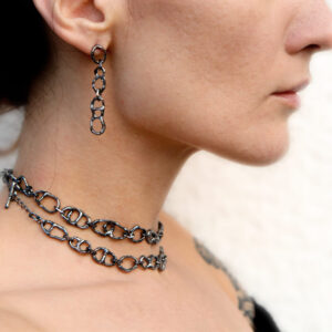Black Chain Earrings