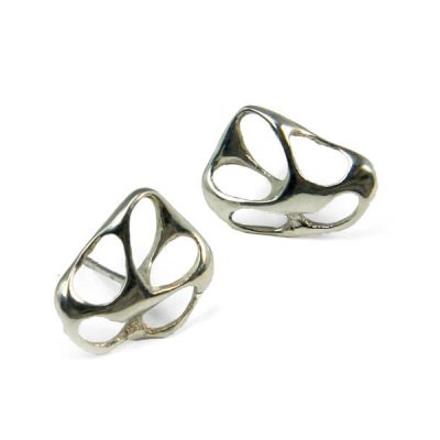 Little silver statement earrings, Silver leaf earrings, Botanical earrings, Branch earrings studs, Tiny leaf earrings