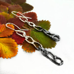 Chain earrings,Chain drop earrings,Dangle and drop earrings,statement jewelry,Black,mens earrings,handmade earrings,mens dangle earring