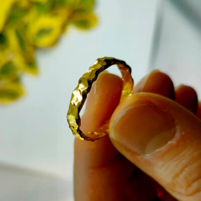 Gold Ring, 14k gold ring,Organic gold ring, gold band,gold stacking ring, textured wedding band, textured gold ring,hammered ring