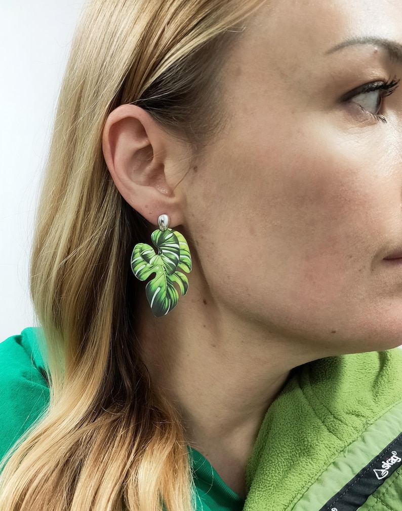 Monstera Plants Earrings