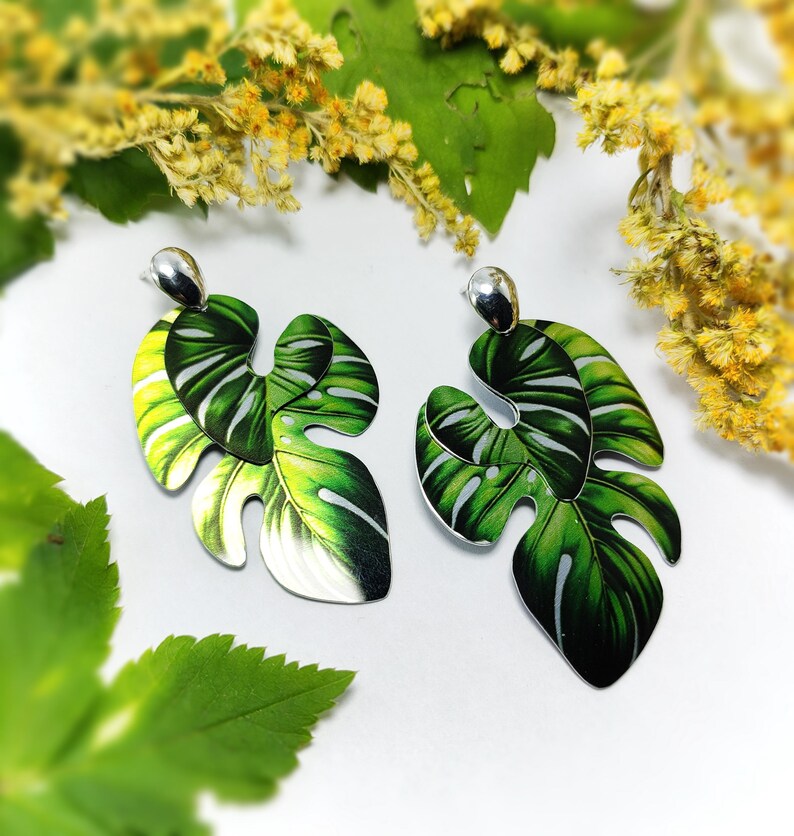 Monstera Plants Earrings